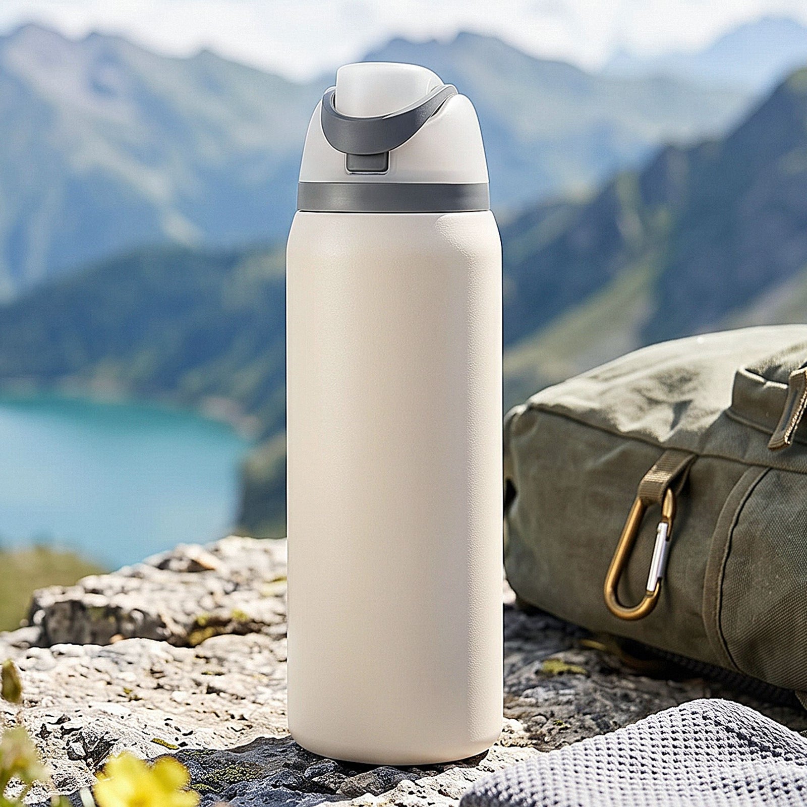 Everfit 950ML Insulated Water Bottle with Straw Stainless Steel Drink Bottle