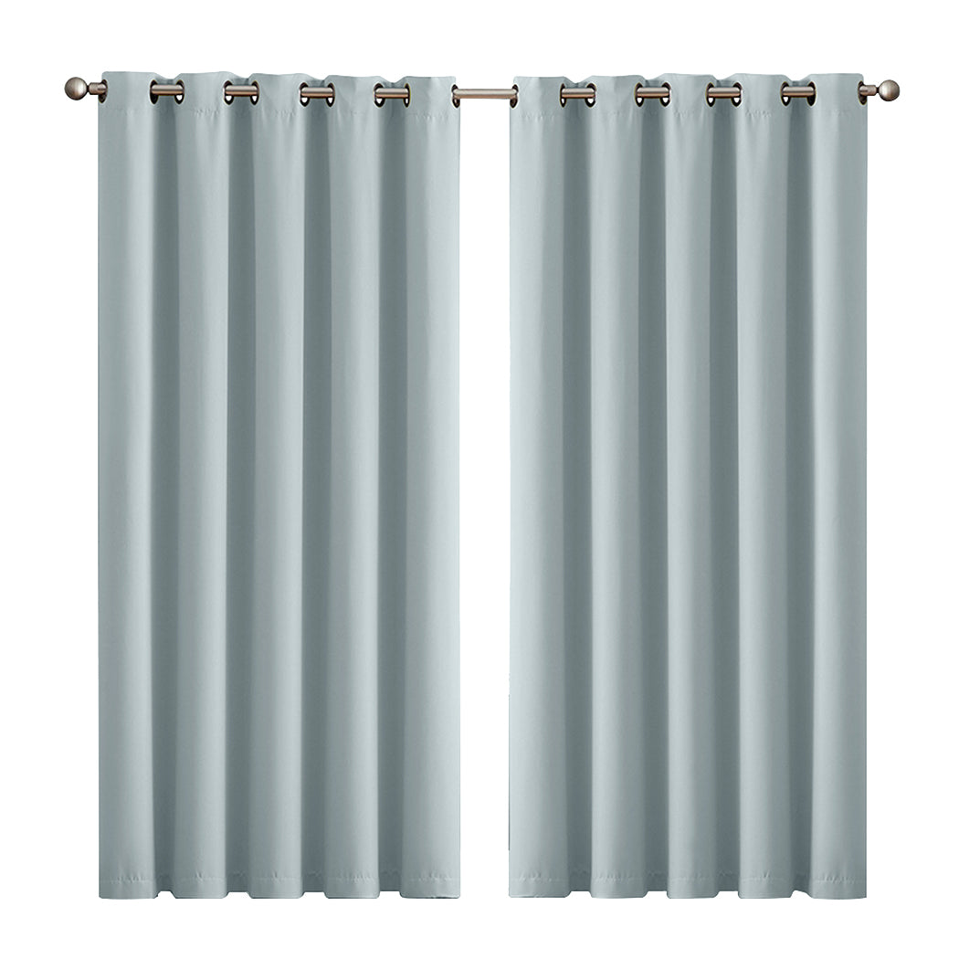 2x Blockout Curtains Panels 3 Layers Green-1919892930760413184
