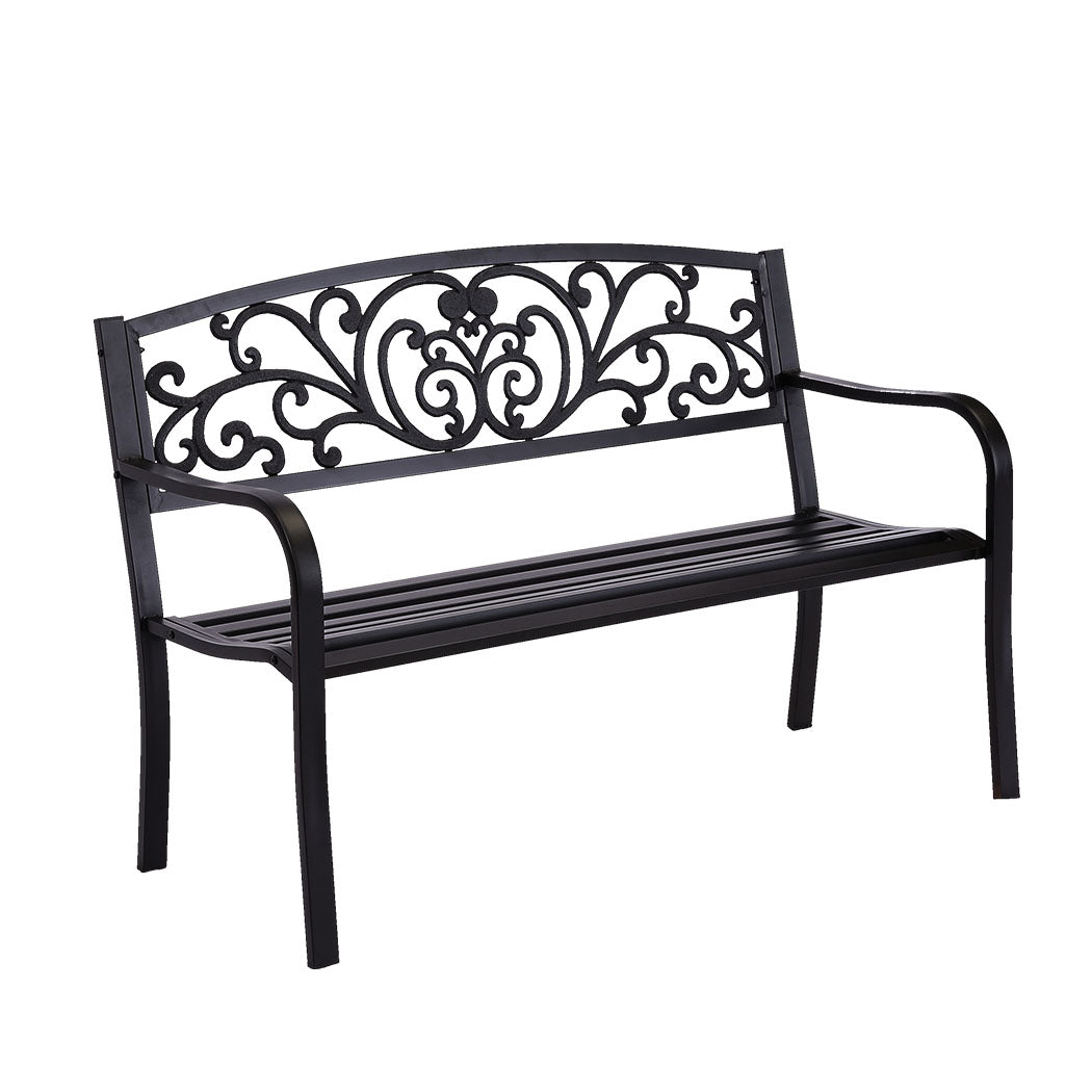 Levede Garden Bench Seat Outdoor Furniture Black-1919892867602583552