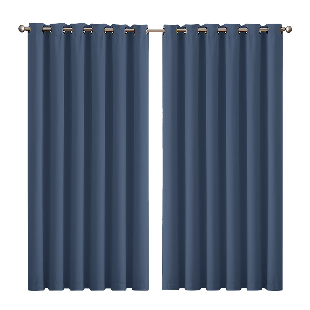 2x Blockout Curtains Panels 3 Layers-1919892931620245504