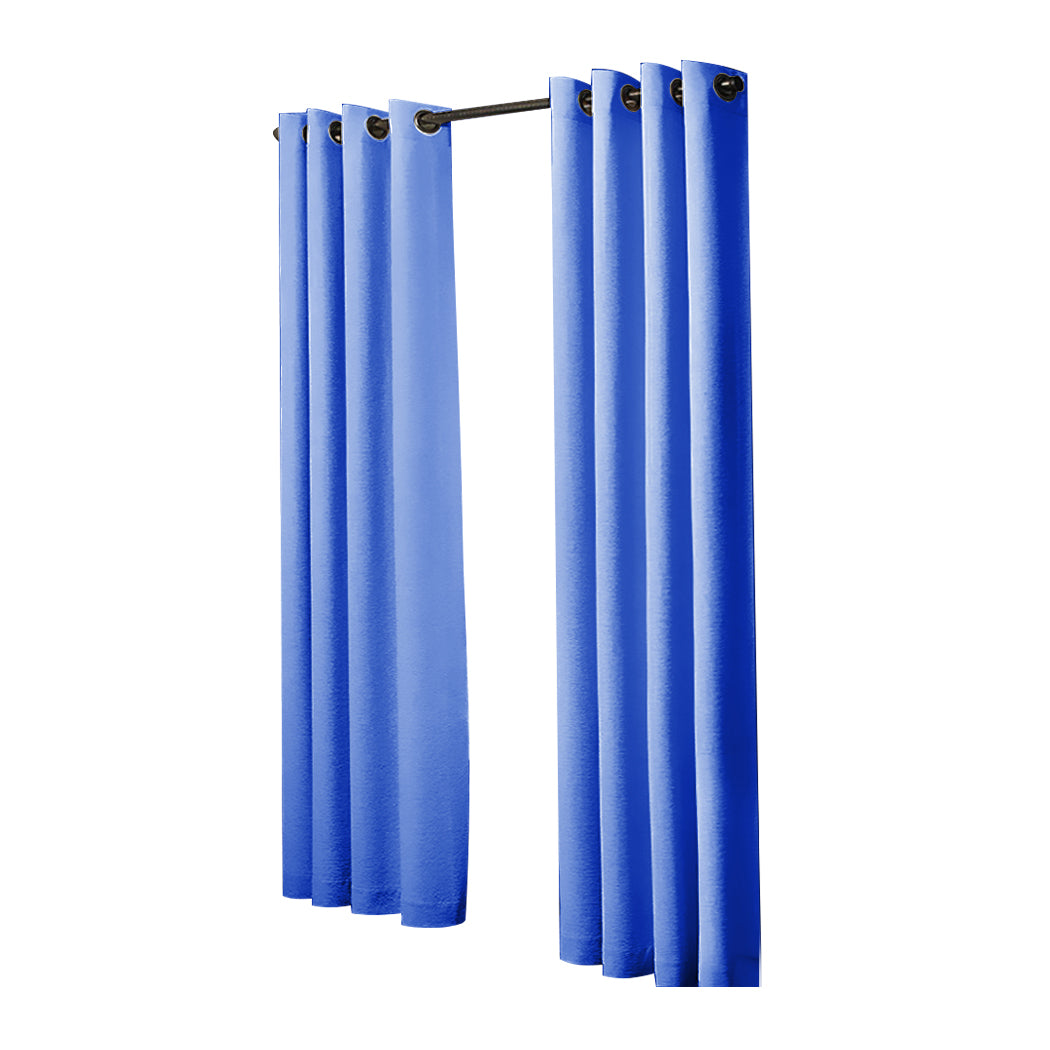 2x Blockout Curtains Panels 3 Layers Blue-1919892929690865665
