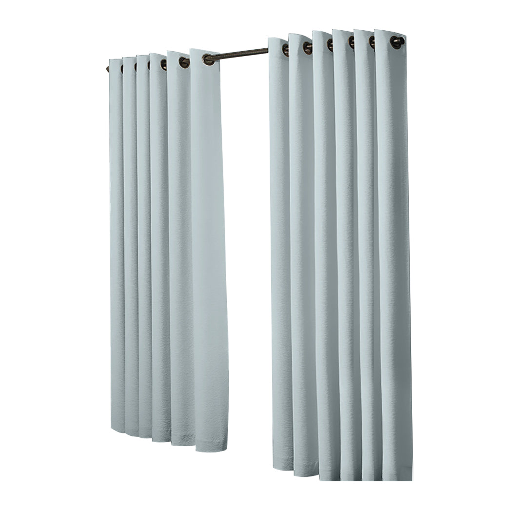 2x Blockout Curtains Panels 3 Layers Green-1910113273798332417