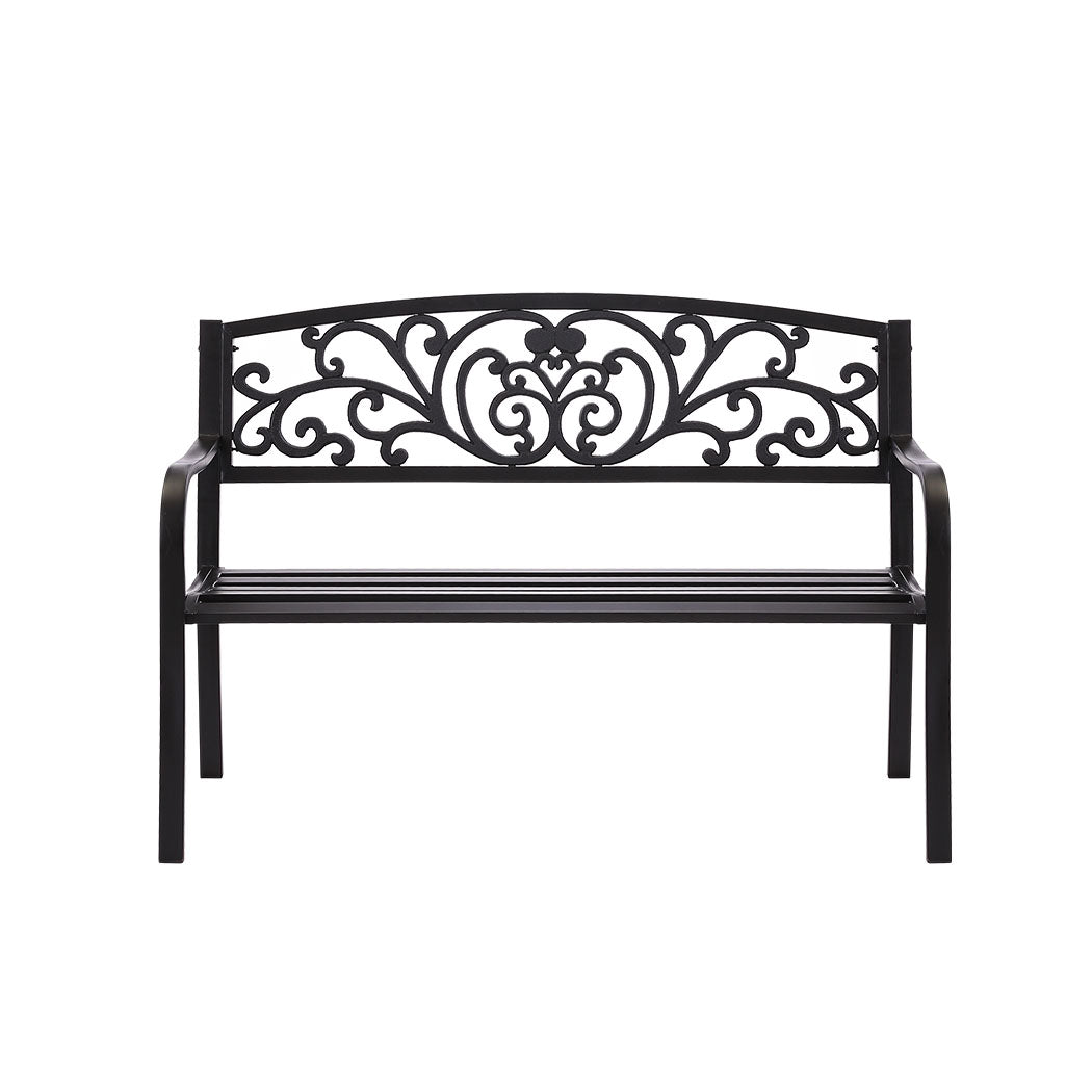 Levede Garden Bench Seat Outdoor Furniture Black-1919892867602583553