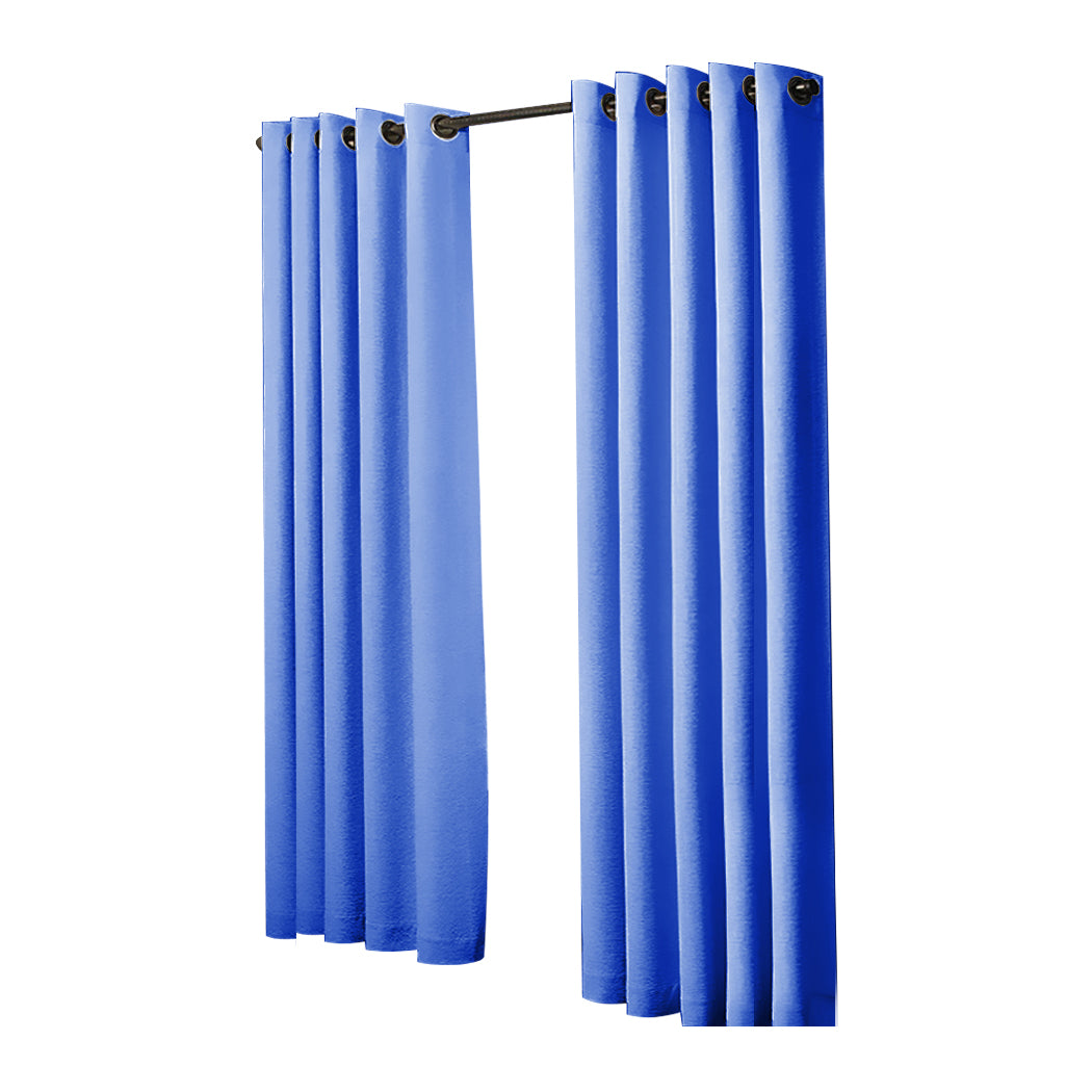 2x Blockout Curtains Panels 3 Layers Blue-1919892930382925825