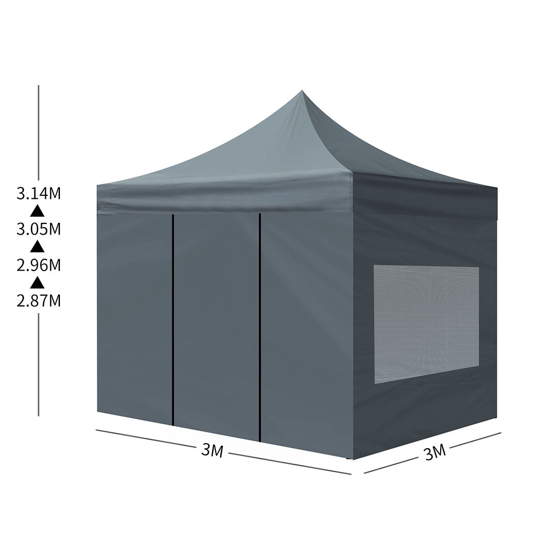 Mountview Gazebo Tent 3x3 Outdoor Marquee White-1927582203349438466