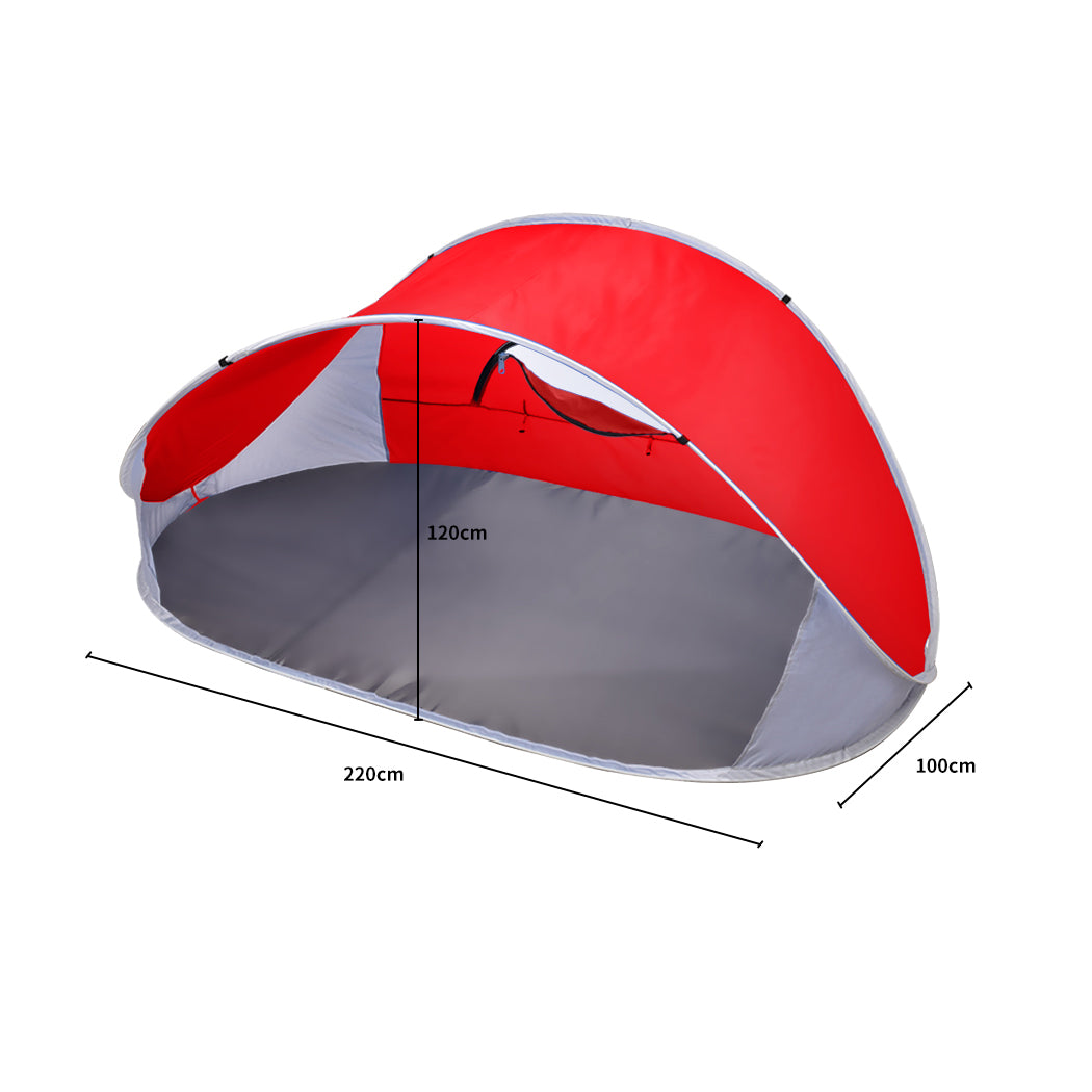 Mountview Pop Up Tent Camping Beach Red-1954802643994021889