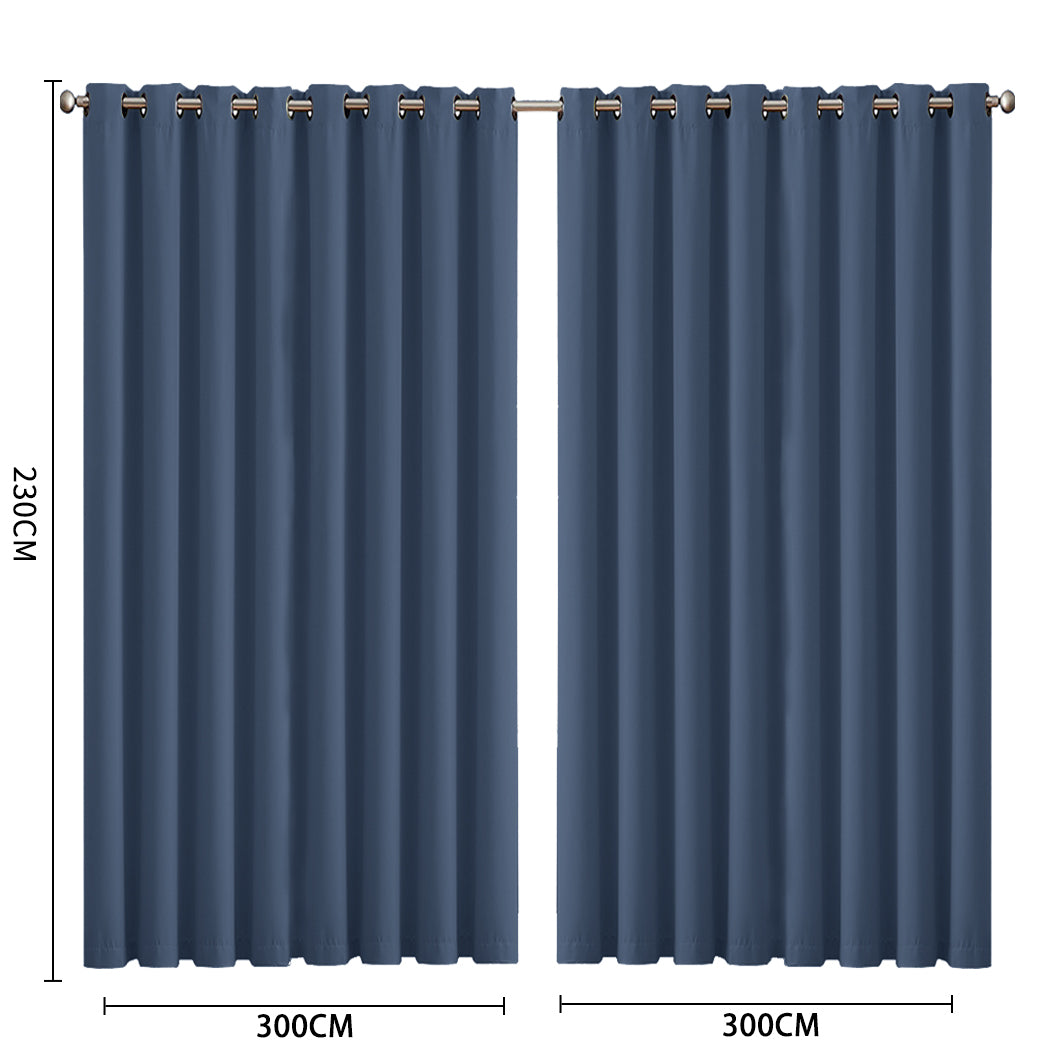 2x Blockout Curtains Panels 3 Layers-1910113276046479362