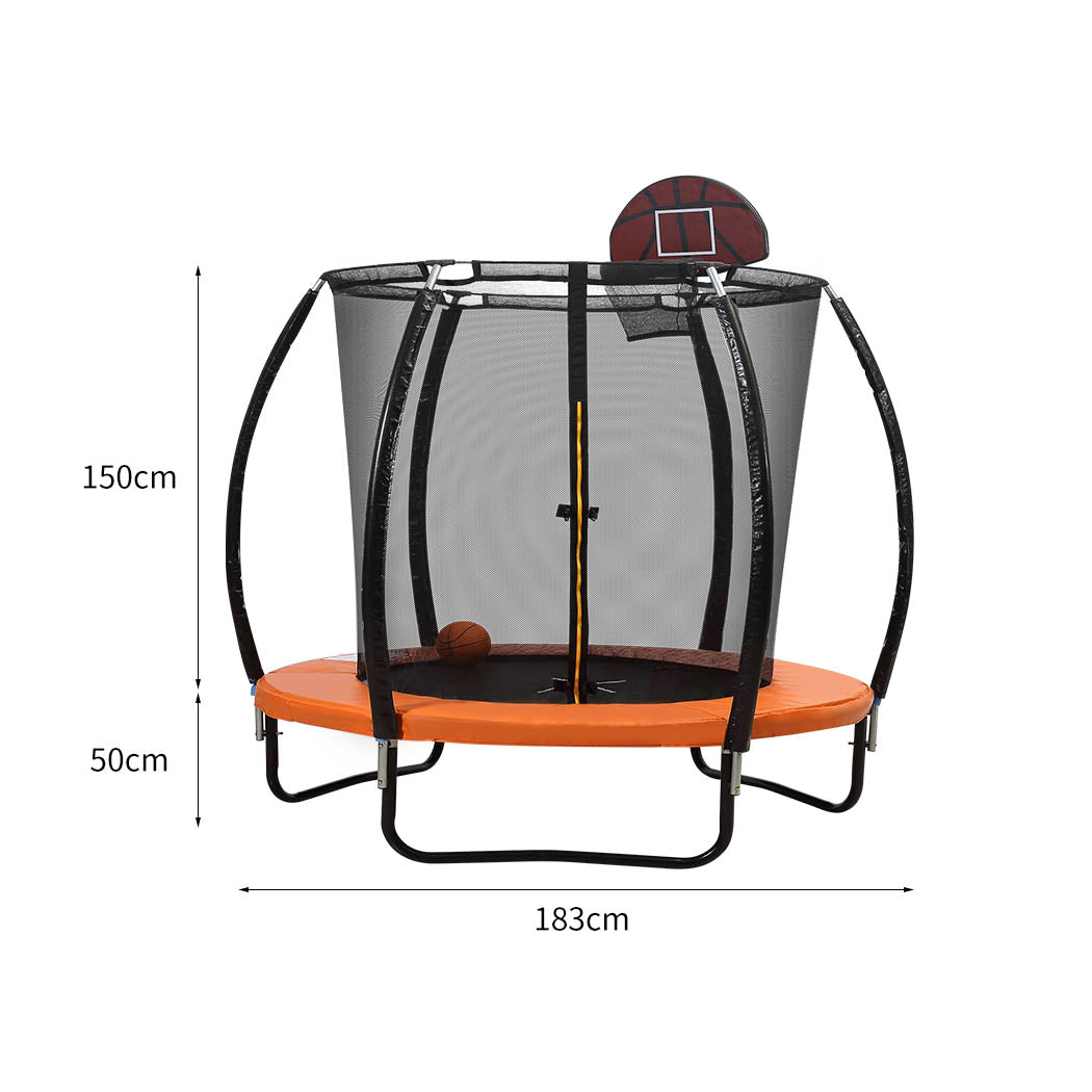 Centra 6FT Trampoline Round Trampolines 6 Feet-1919892872363118594