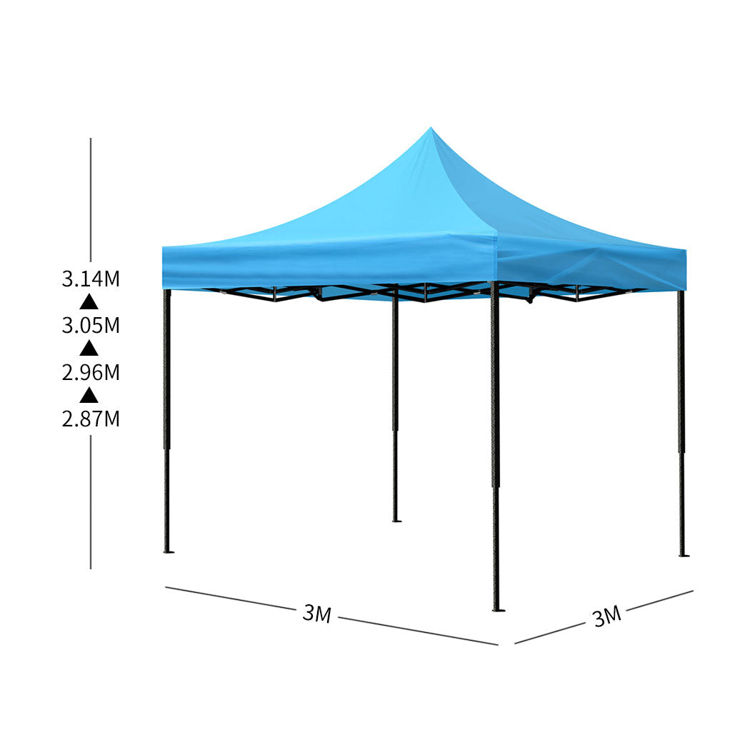 Mountview Gazebo Tent 3x3 Outdoor Marquee Black-1927582202879676418
