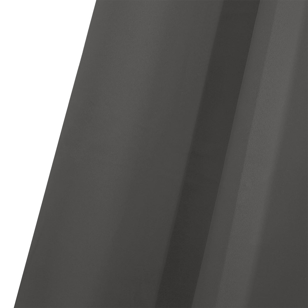 2x Blockout Curtains Panels 3 Layers Charcoal-1910113266101784577