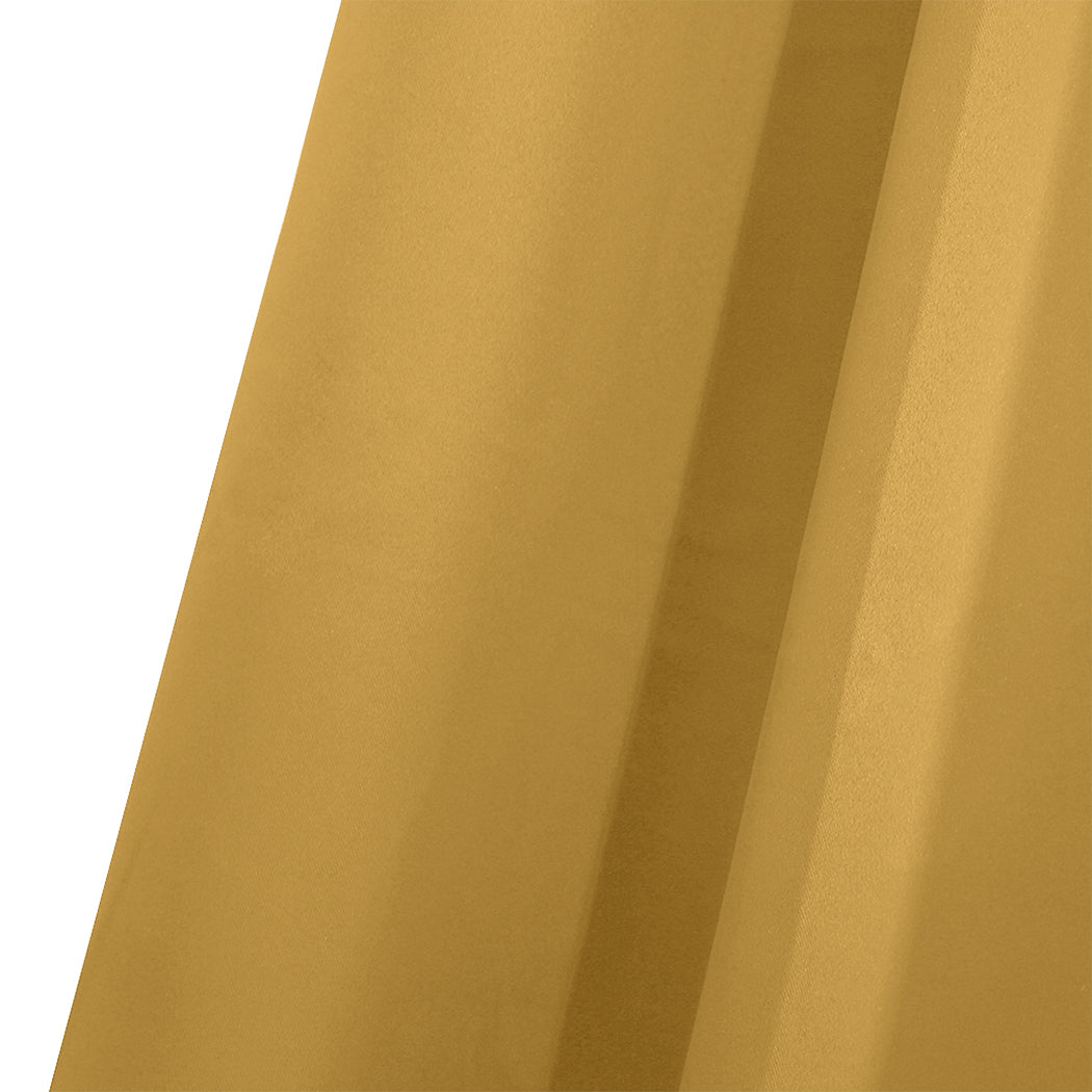2x Blockout Curtains Panels 3 Layers Mustard CD1003-300X230-GY-1919892933180526595