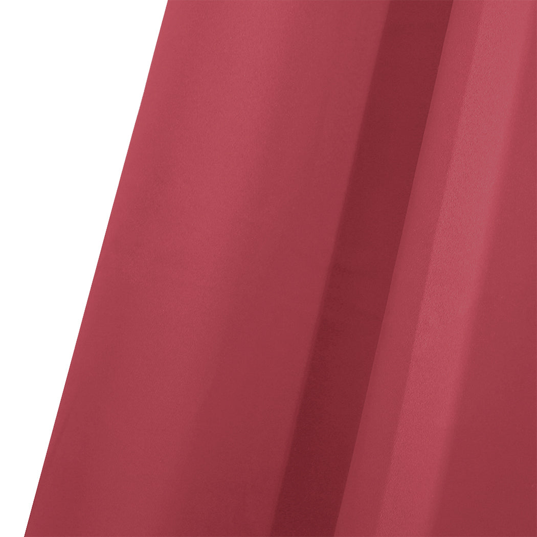 2x Blockout Curtains Panels 3 Layers Burgundy-1910113274339397635