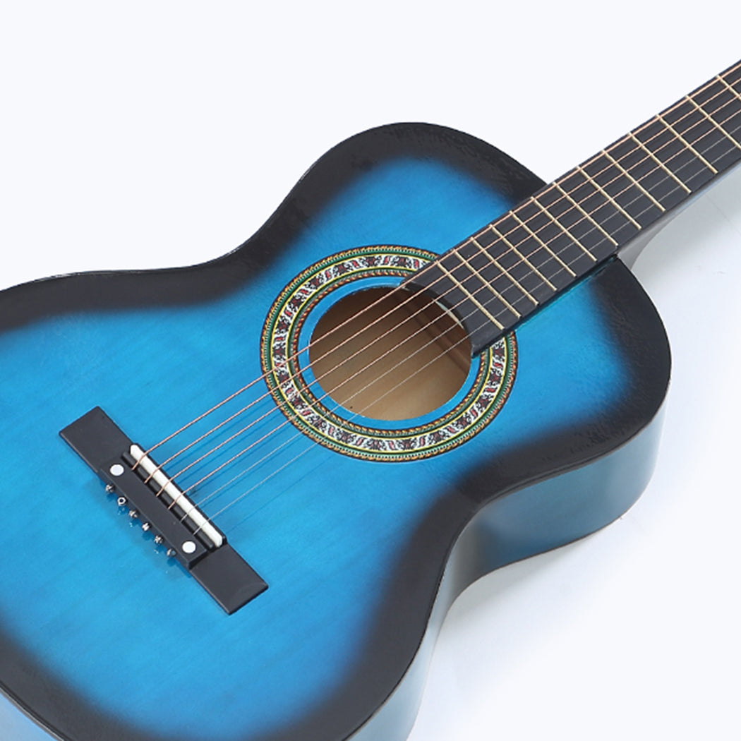 BoPeep 34 Inch Wooden Folk Acoustic Blue-1919892850233970691