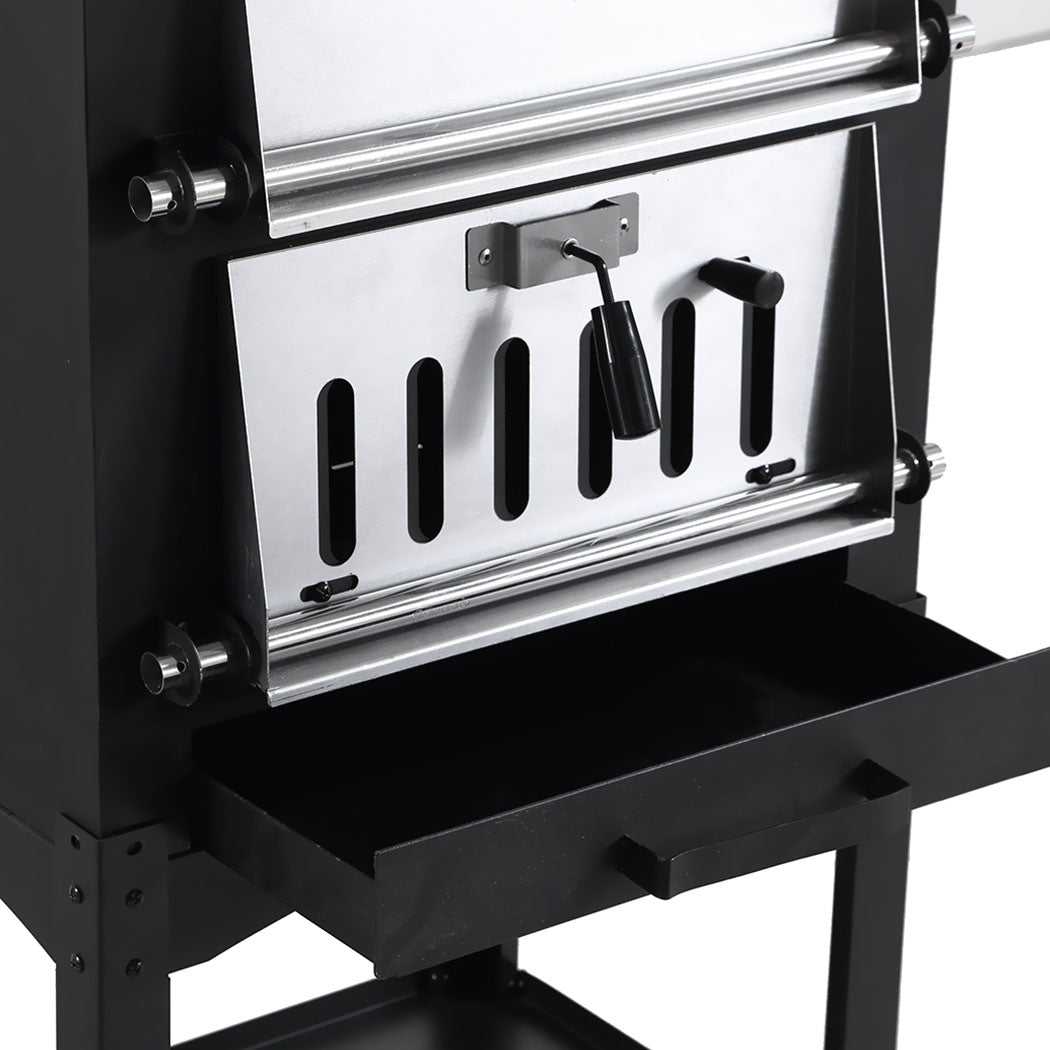 3in1 Pizza Oven Charcoal BBQ Grill Steel-1954802936567697411