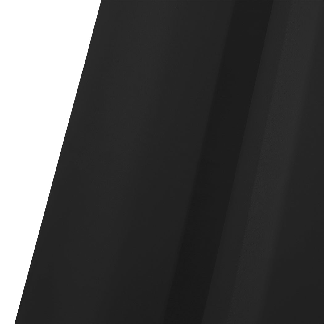 2x Blockout Curtains Panels 3 Layers Black-1910113272577789955