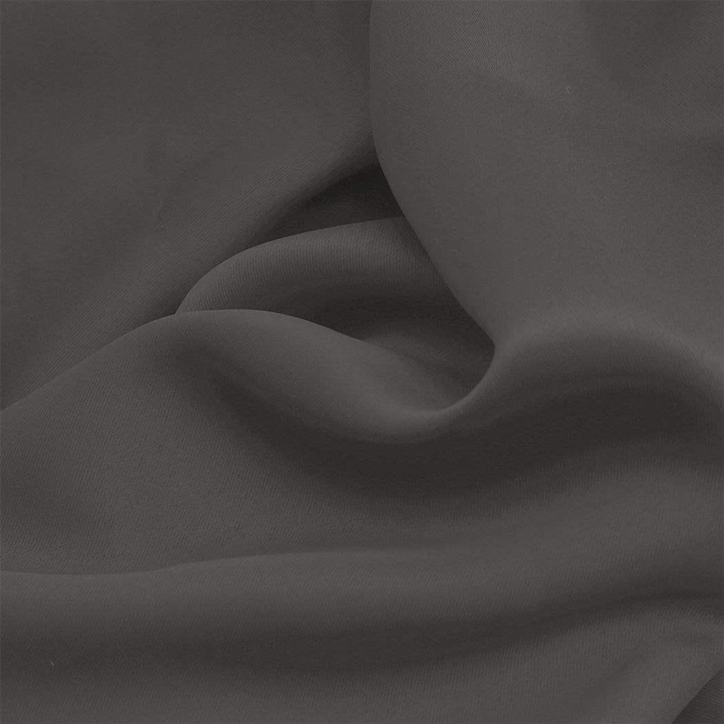 2x Blockout Curtains Panels 3 Layers Charcoal CD1003-132X213-GR-1910113266919673860
