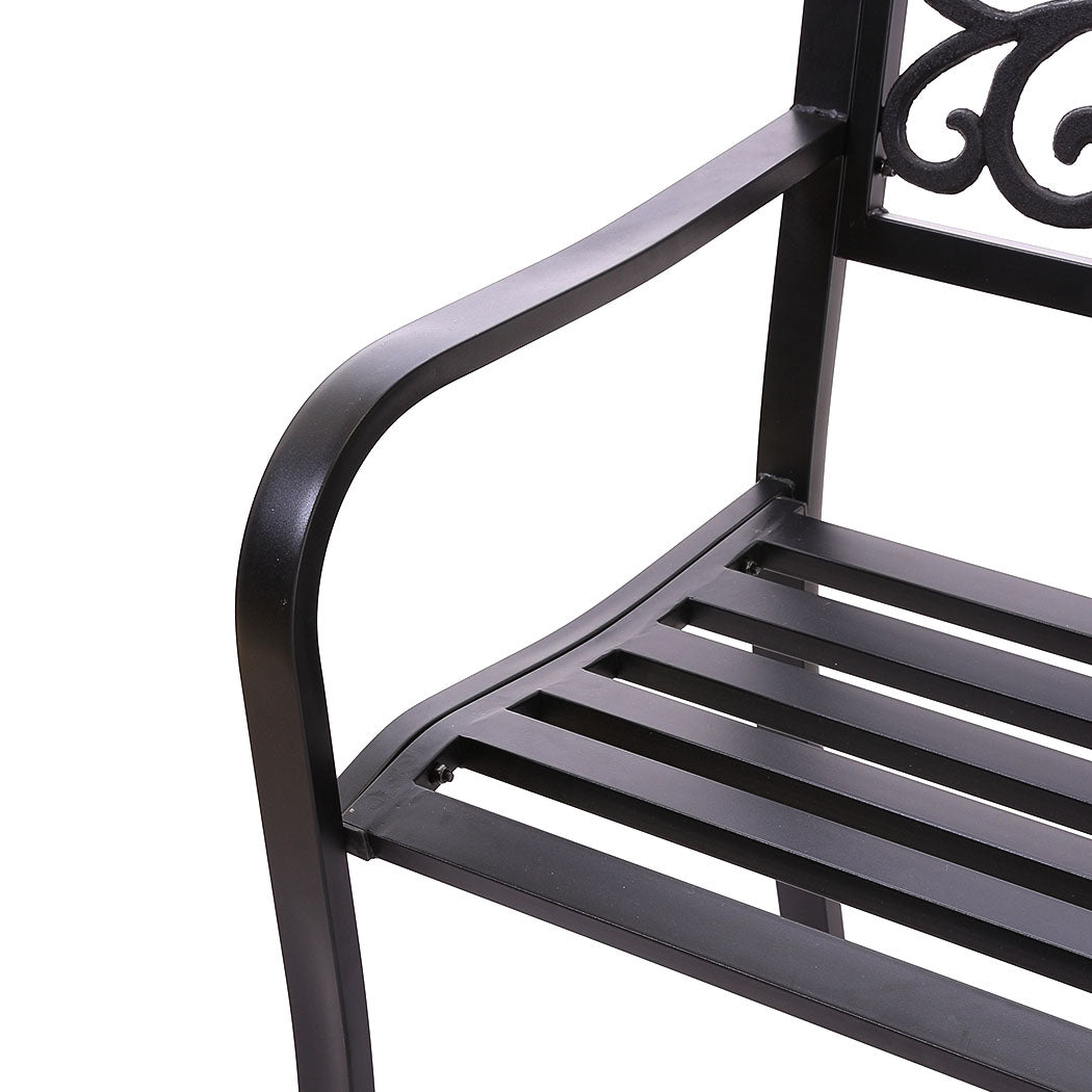 Levede Garden Bench Seat Outdoor Furniture Black-1919892867602583556