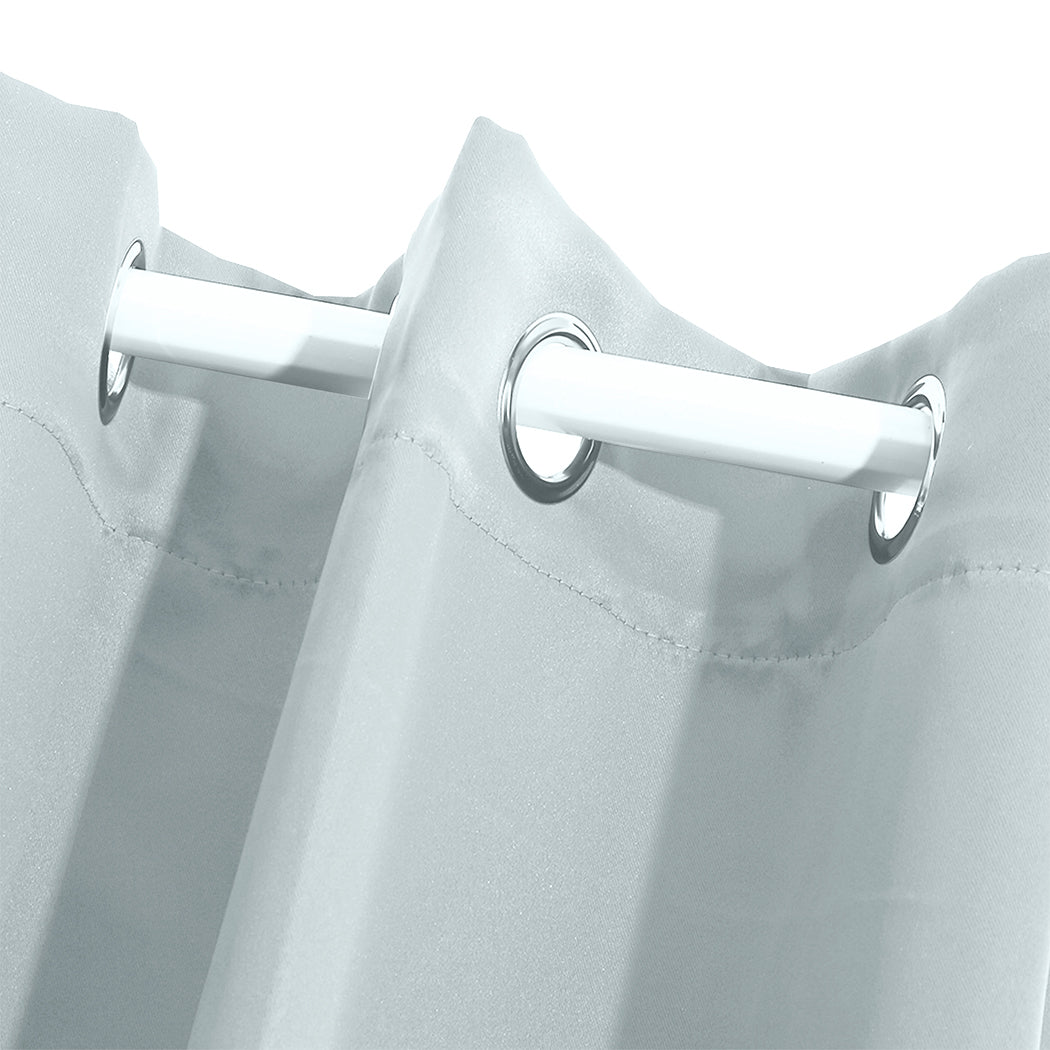 2x Blockout Curtains Panels 3 Layers Green CD1003-300X230-GY-1919892933016948741