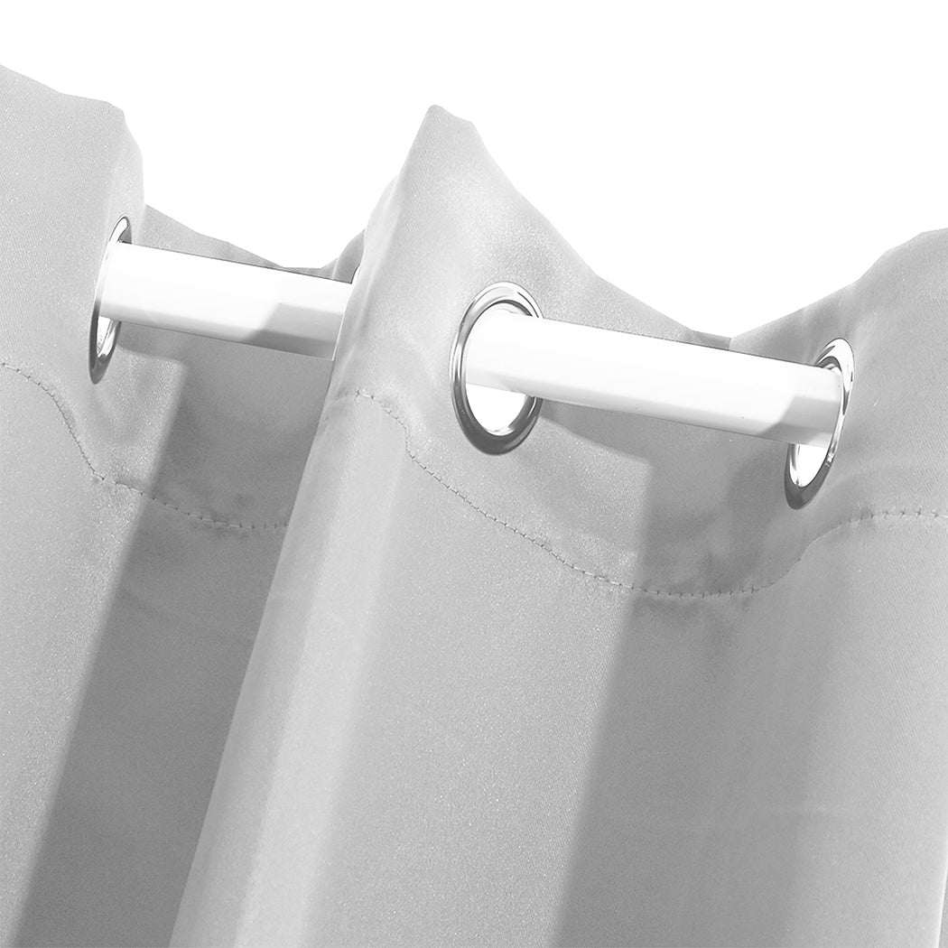 2x Blockout Curtains Panels 3 Layers Grey-1954802970348621829