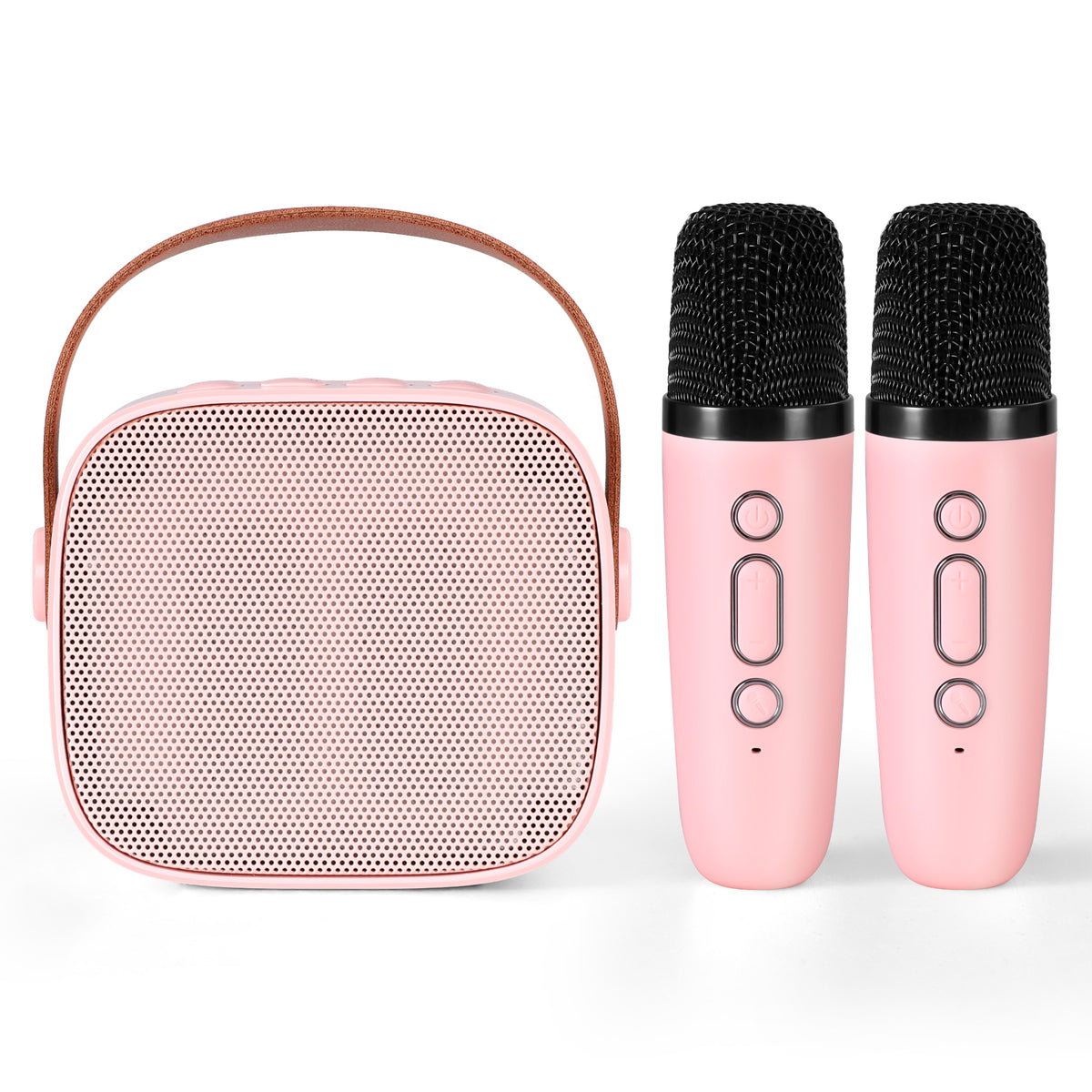 Alpha Mini Portable Karaoke Machine for Adults Kids with 2 Wireless Microphones