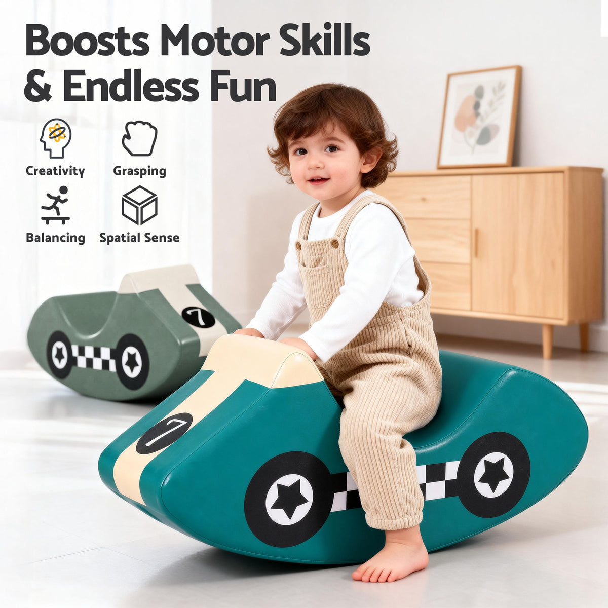 Kids Climbing Blocks 3Pcs Foam Toddler Playset Soft Indoor Climbing Toy Rocker