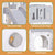 Keezi Kids Slide Swing Set Basketball Hoop Ring Football Outdoor Toys 132cm grey