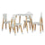 Keezi 5PCS Kids Table and Chairs Set Children Activity Study Play Desk White
