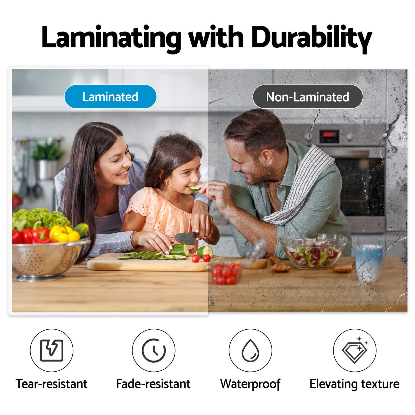 Devanti A4 Laminator Machine, Hot & Cold Thermal Fast Lamination Anti-Jam Laminator for Office School Home Document Photo Card Handmade A4 A5 A6, White