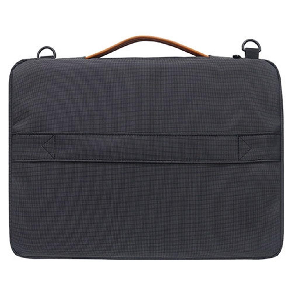Waterproof Nylon Laptop Handbag With Trolley Strap - Fits 15-15.6 Laptops - Black-1915196705771491330