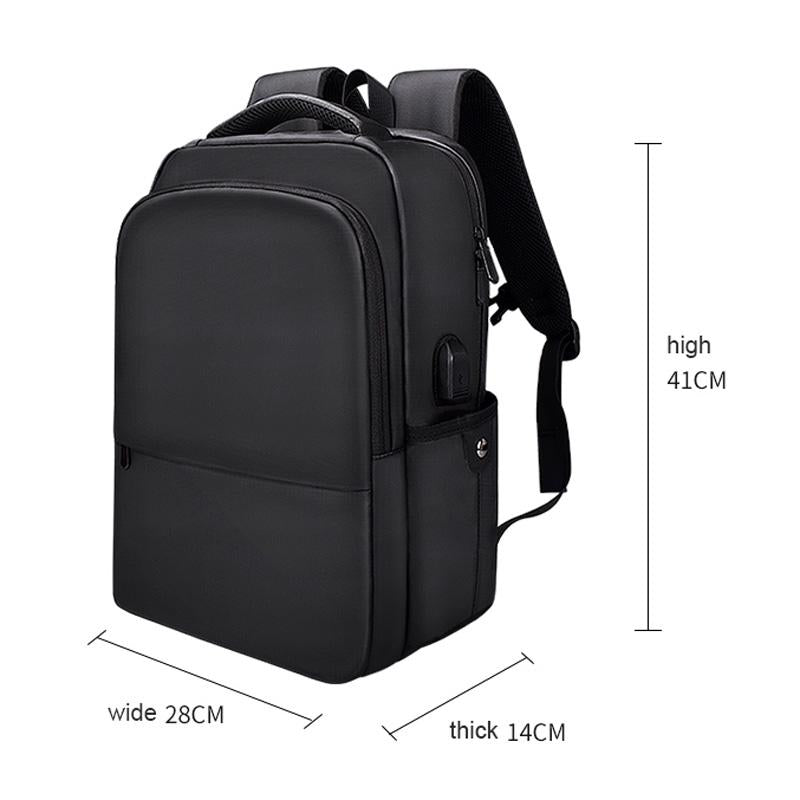 Waterproof Laptop Backpack With Usb Interface For 15 Laptops - Black-1915196721676292097