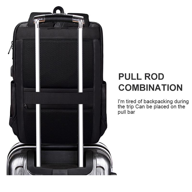 Waterproof Laptop Backpack With Usb Interface For 15 Laptops - Black-1915196721676292103