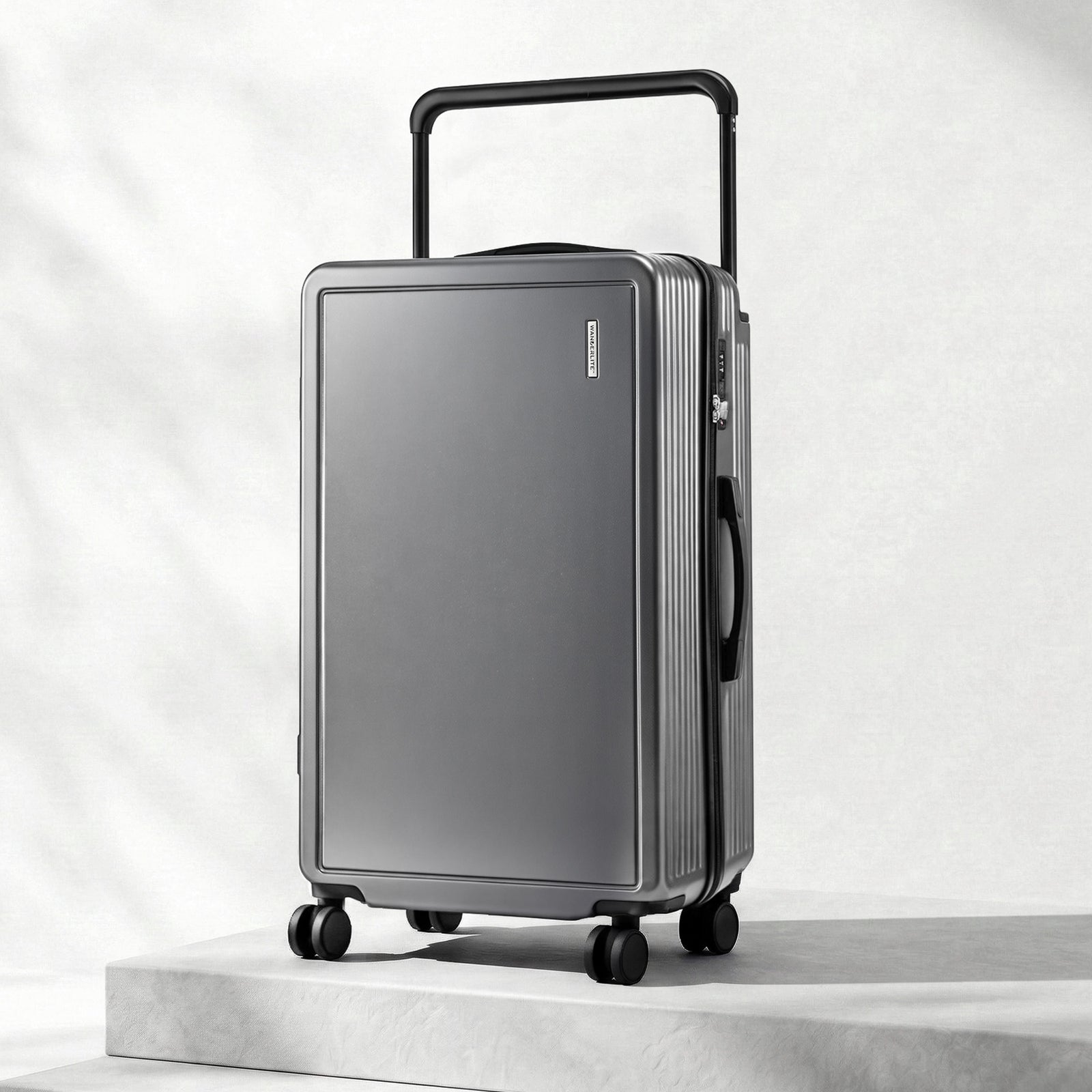 Wanderlite 28" Wide Handle Luggage Suitcase Travel TSA Lock Anthracite Grey
