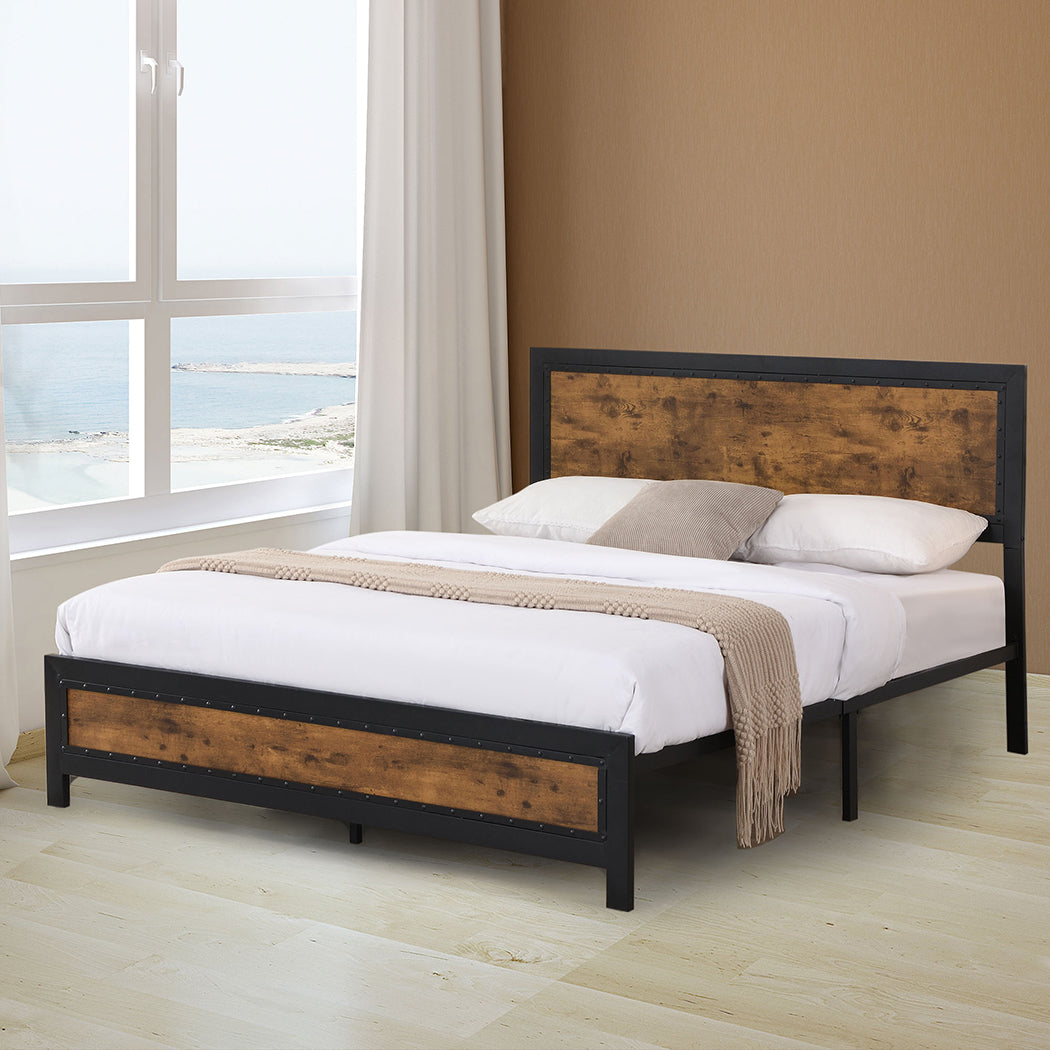 Levede Metal Bed Frame Mattress Base Double-1954802931664556039