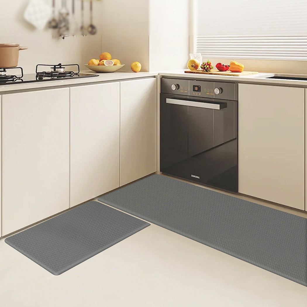 Marlow Kitchen Rug 2PCS Non Slip Anti Fatigue Mat Grey-1910112283300859910