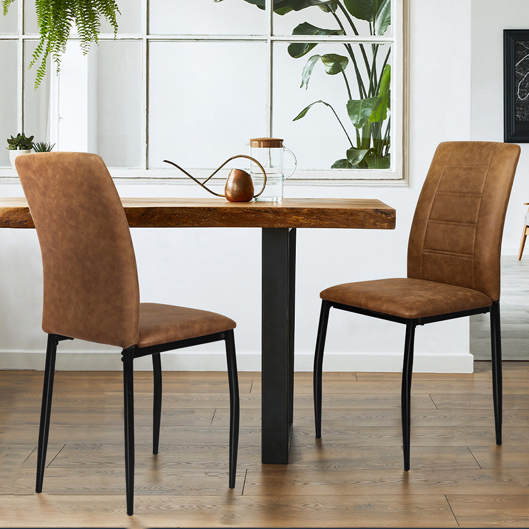 Levede 2x Dining Chairs Leathaire Kitchen-1910113295172505606