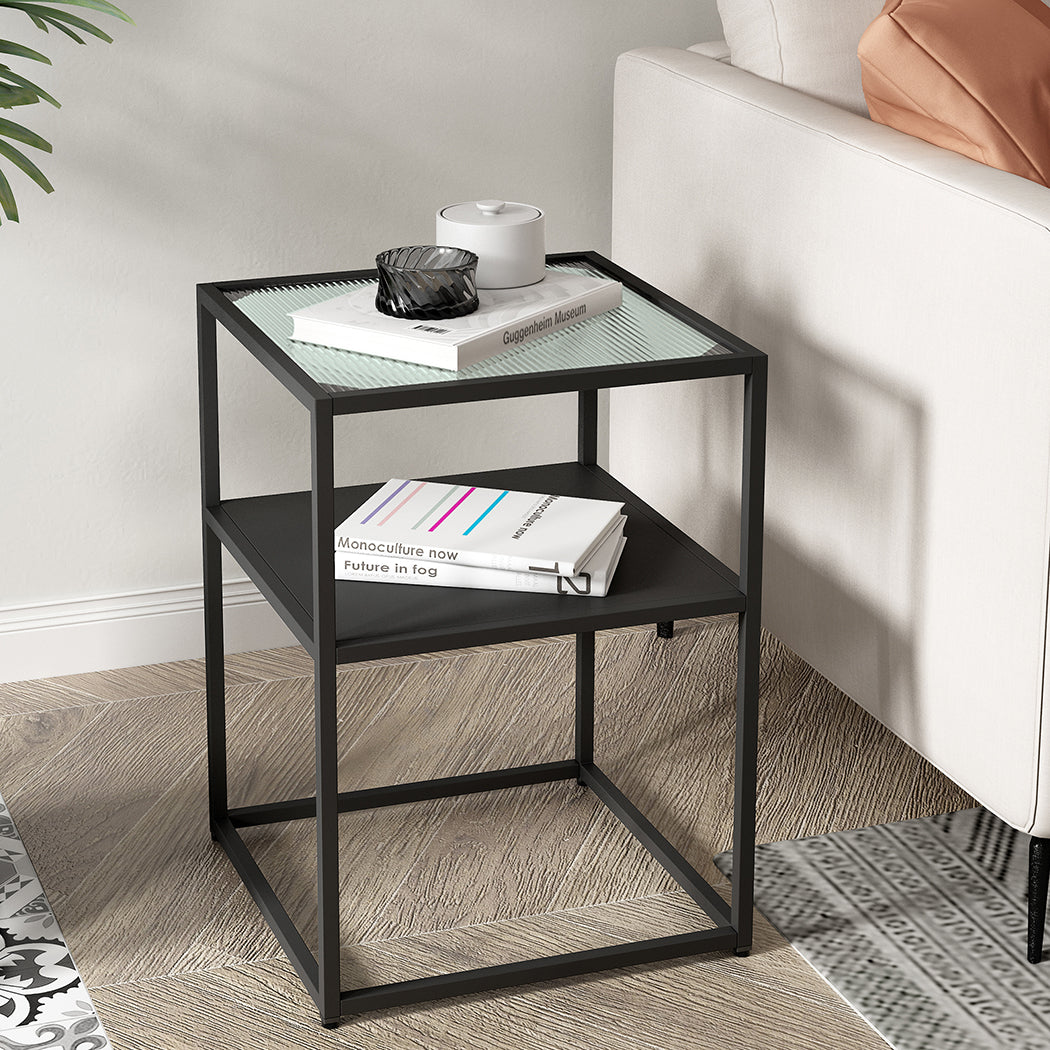 Levede Side Table Open Design Steel-1919892934111662086