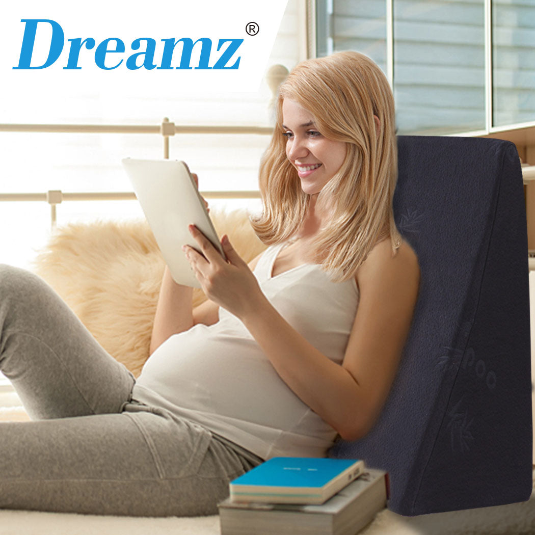 Cool Gel Memory Foam Bed Wedge Pillow With Cover-1954802412321640454