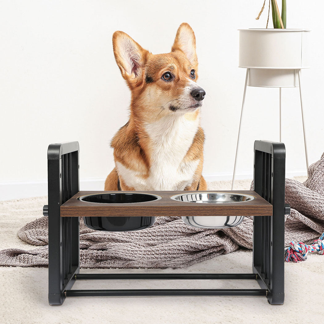 PaWz Adjustable Height Pet Feeder Elevated Medium-1954802568349749254