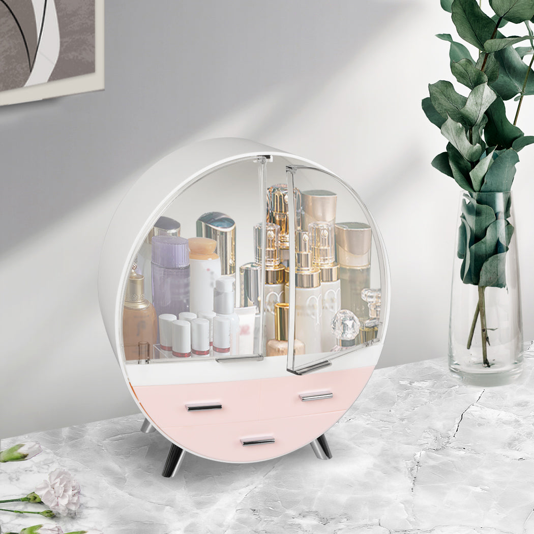 Makeup Case Organiser Cosmetic Holder Pink Medium-1910113312327208966