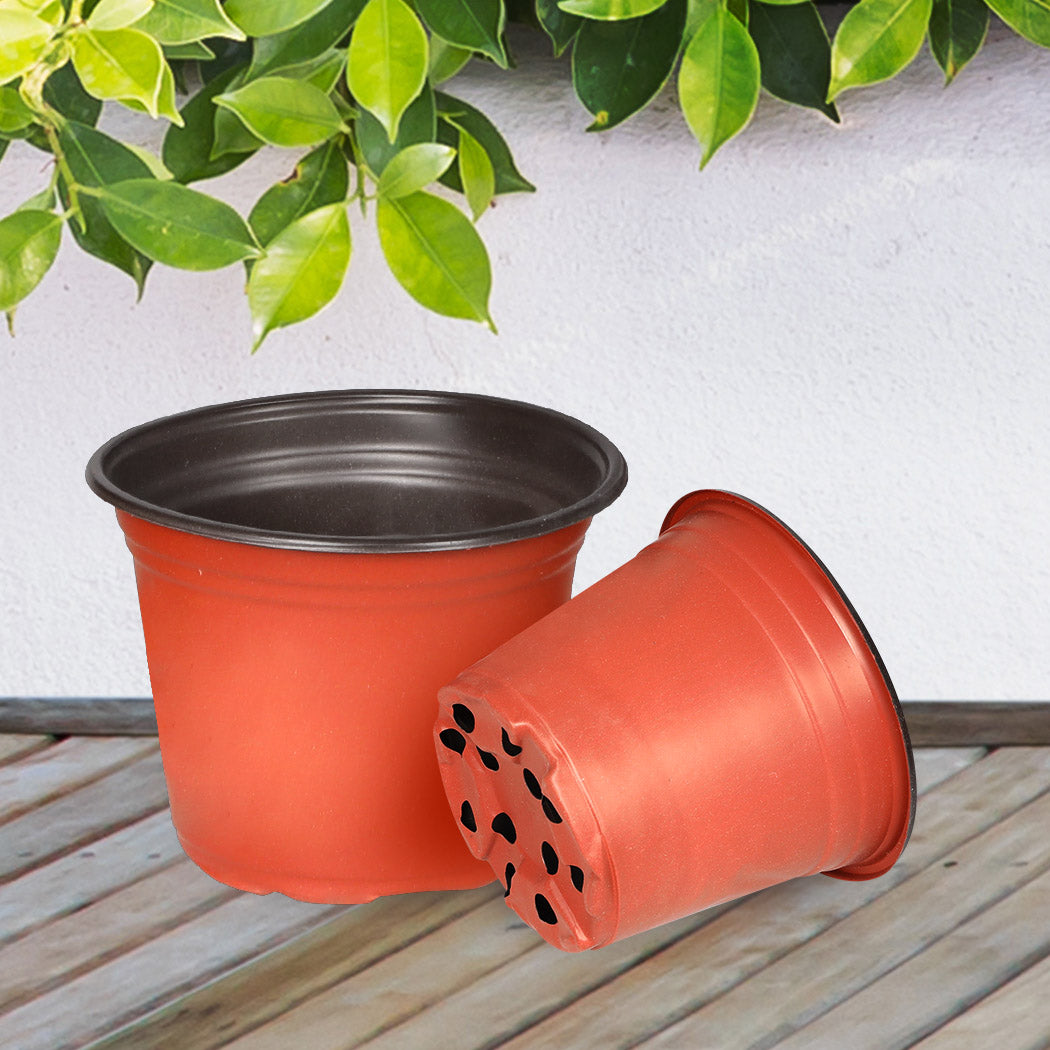 Lambu 100x Plastic Plant Pots Bulk Flowers Medium-1910112308068225030
