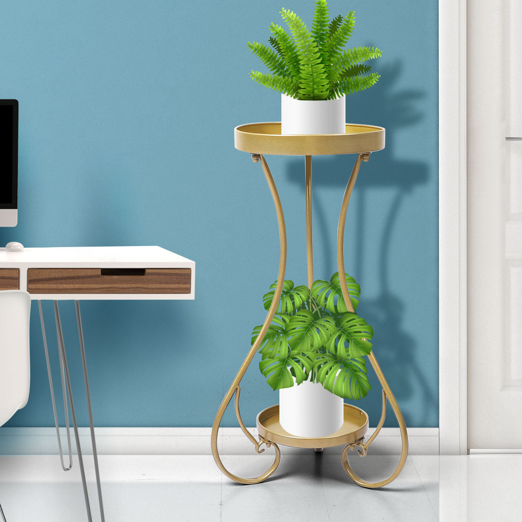 Levede Plant Stand 2 Tiers Outdoor Indoor Medium-1954802667649896454