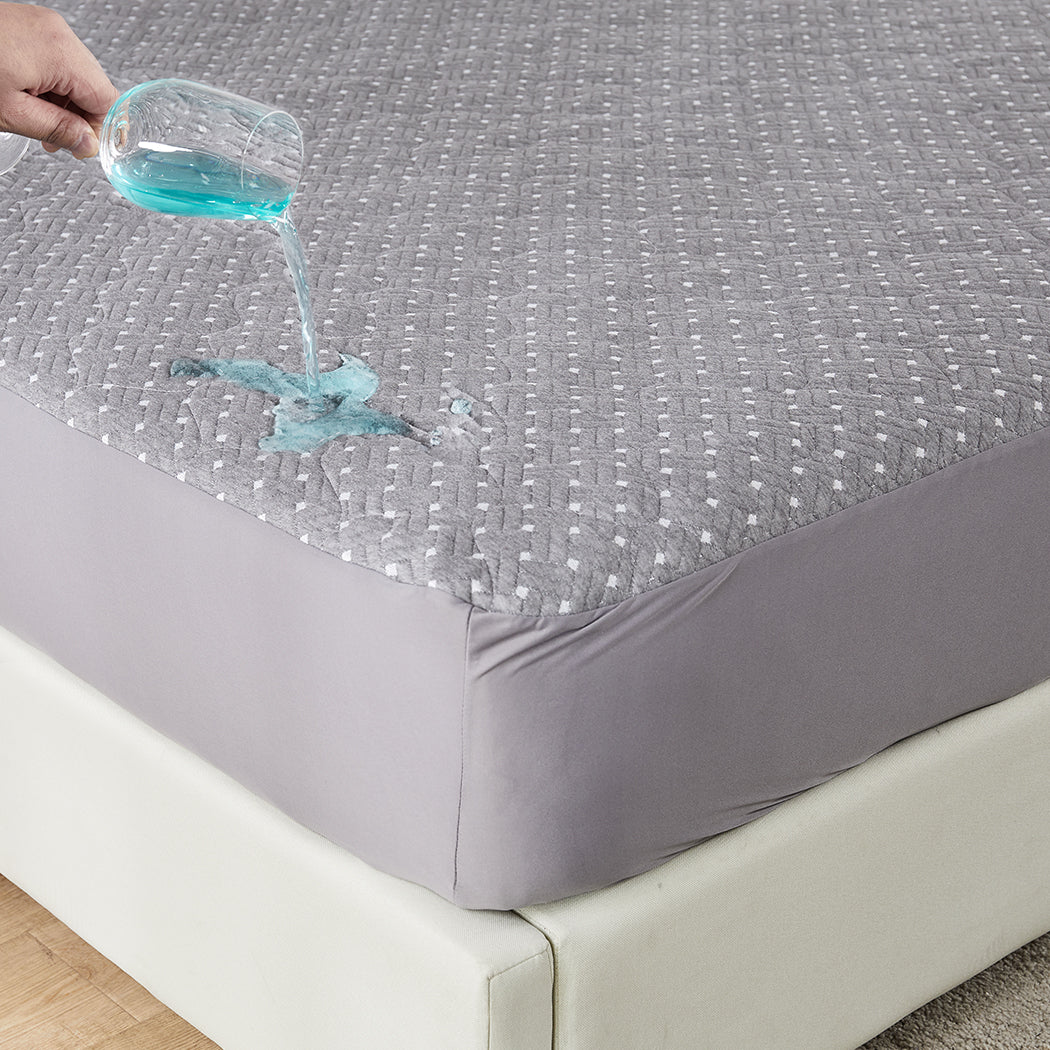 Dreamz Mattress Protector Topper Bamboo Single-1910112875289120774