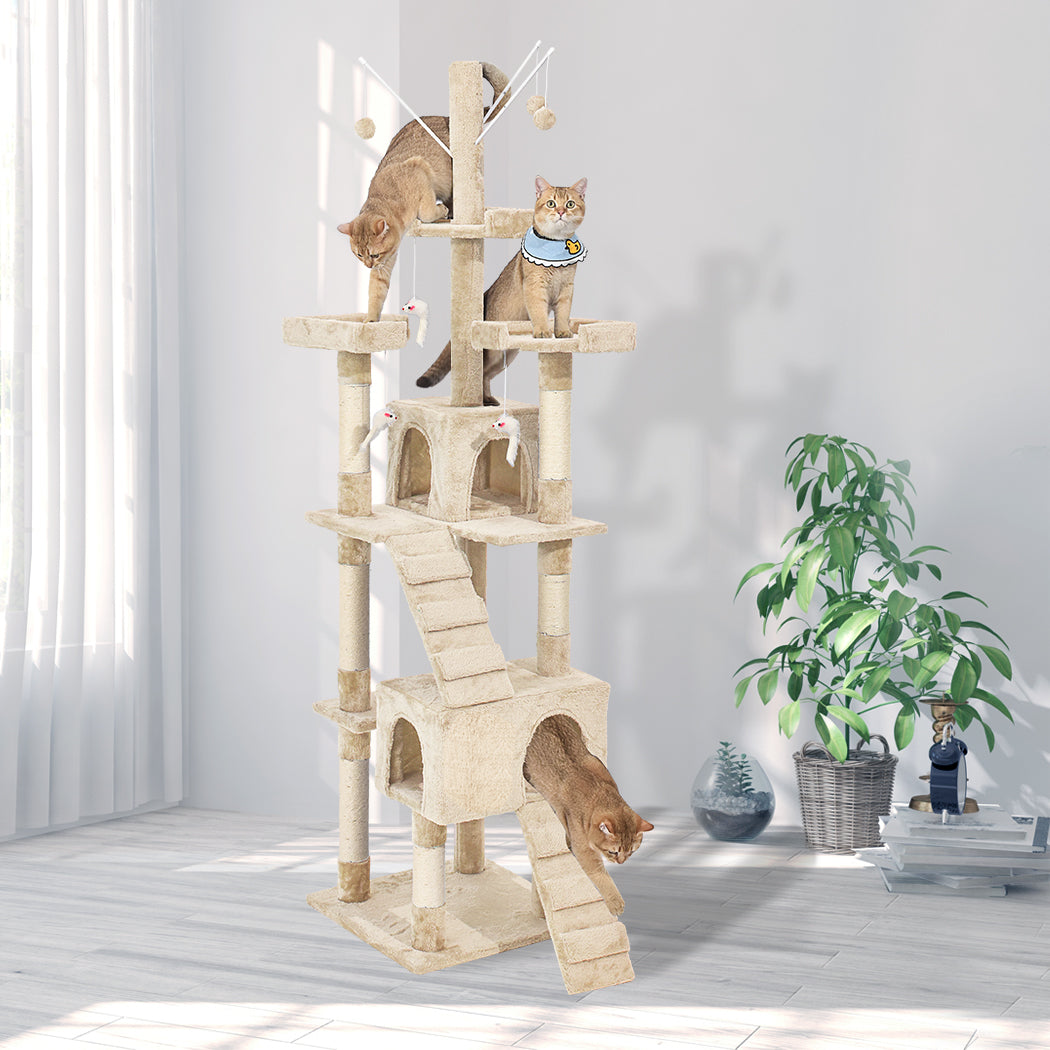 PaWz Cat Tree Scratching Post Scratcher Beige-1954802765771444230