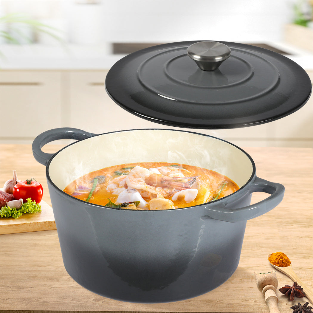 TOQUE 4L Enamel Dutch Oven Pot in Black Colour-1954802795576168454