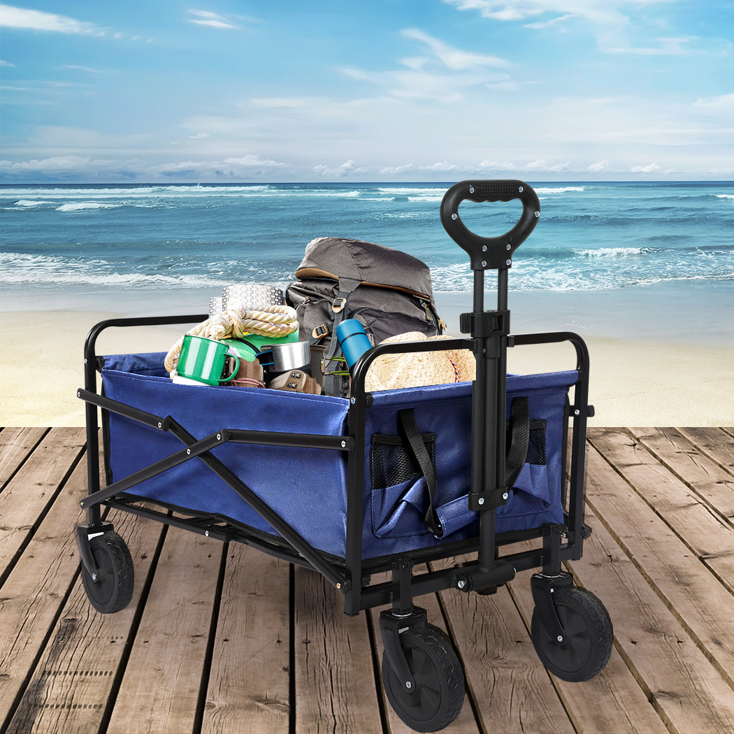 Lambu Garden Trolley Cart Foldable Picnic Blue-1910112310626750470