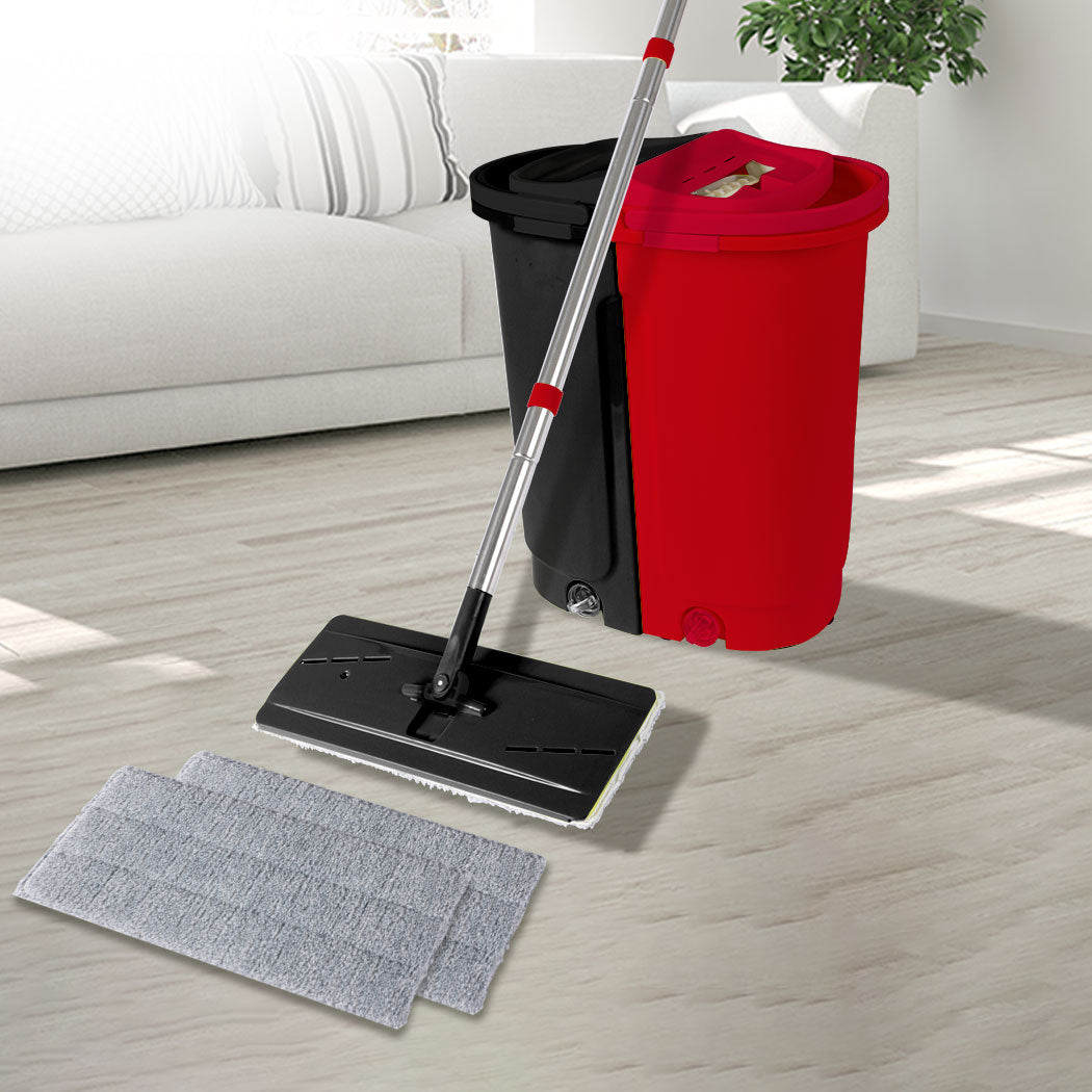 Cleanflo Flat Mop Bucket Cleaner Stainless Black-1919892884723732486