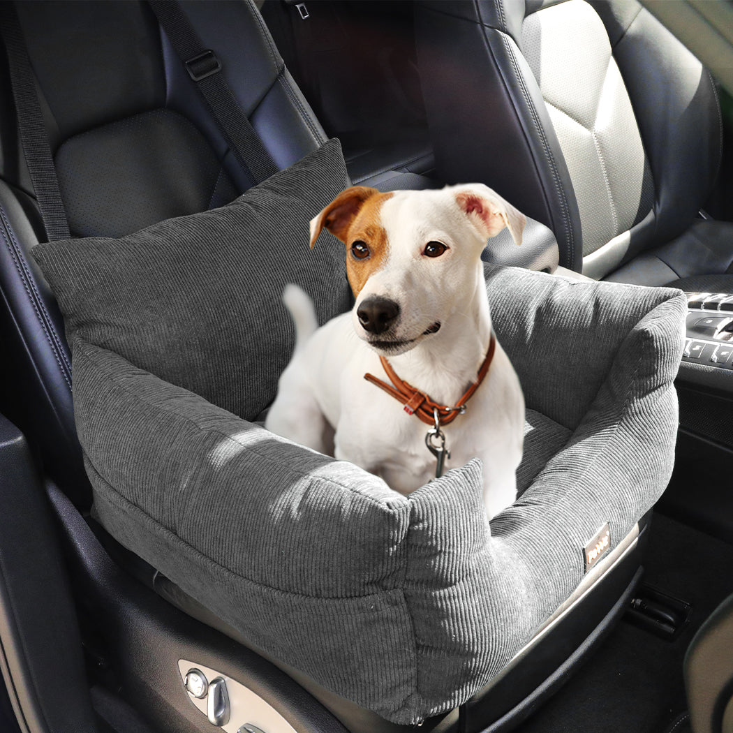 PaWz Pet Car Booster Seat Dog Protector M Grey Medium-1954802559755620359