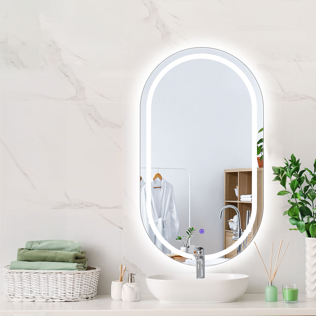 EMITTO LED Wall Mirror Oval Anti-fog 60x100cm-1910112985343463430
