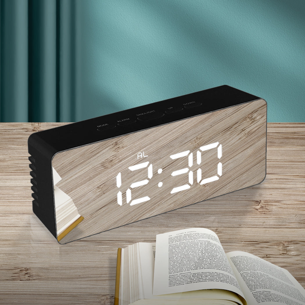 Digital Clock LED Display Desk Table Black-1910113083007832070