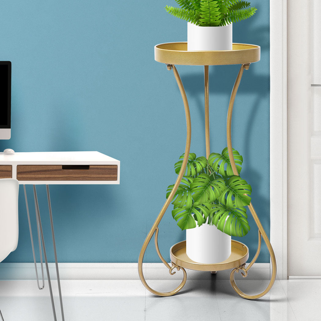 Levede Plant Stand 2 Tiers Outdoor Indoor Large-1910112298584903686